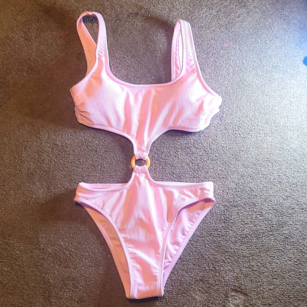 Pretty Pink 1 Piece Bathing Suit